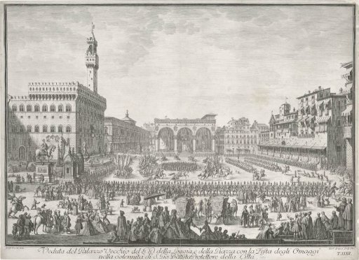 Festivities on the Piazza della Signoria in Florence