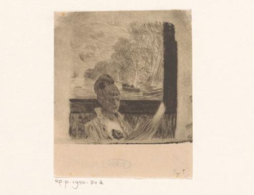 Woman reading at the window