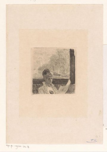 Woman reading at the window