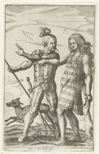 German Man and Woman on the Hunt, Figure XI