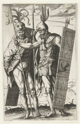 Two German warriors, figure VI