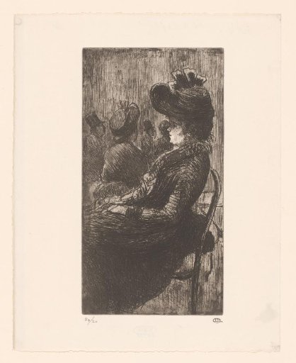 Lady in a café