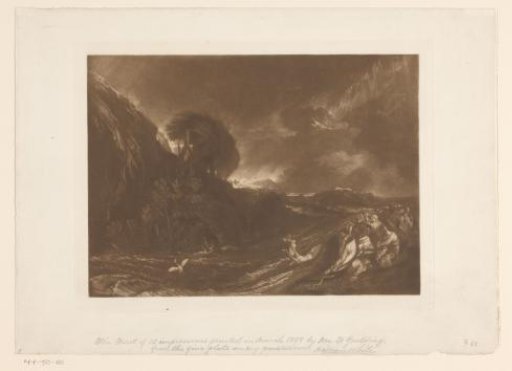 Stormy Landscape with Flood and Drowning Men