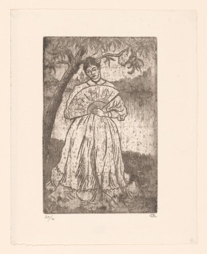 Woman with a fan