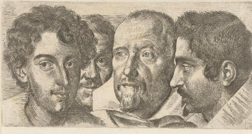 Portrait of Cosimo Orsino, Cesare Bartolotti, Sigmund Laire and a Self-Portrait by Ottavio Leoni