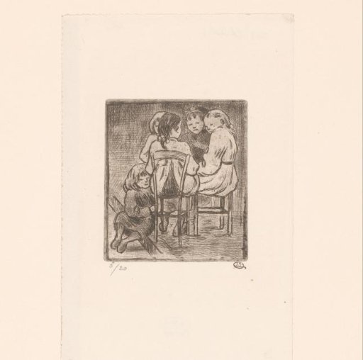 Five seated girls