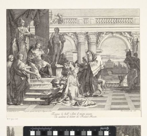 Mecenas leading the Liberal Arts before Emperor Augustus