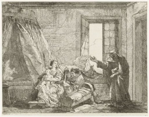 Joseph Tells Mary About Their Flight to Egypt