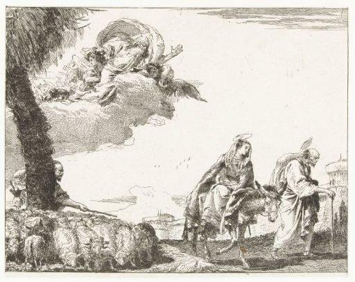 The Holy Family Passing a Shepherd with a Flock of Sheep on the Way to Egypt