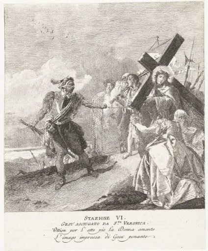 Christ Meets Veronica with the Veil During the Carrying of the Cross