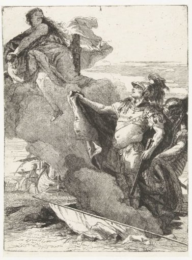 Venus showing Aeneas and Achates the way to Dido's palace