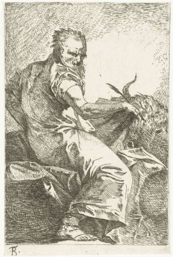 Evangelist Luke with an Ox