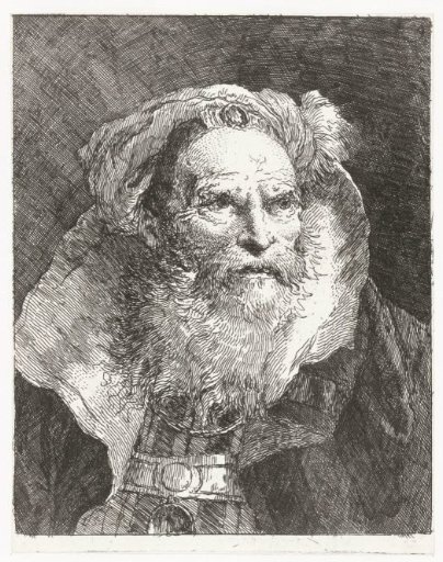 Man with Turban and High Standing Collar