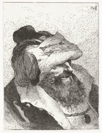 Man with Hat with Turned-Up Brim