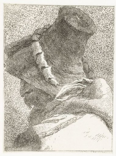 Man with averted head wearing a hat