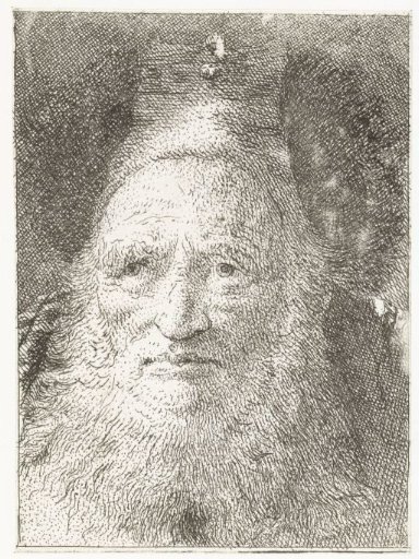 Old man with fur cap