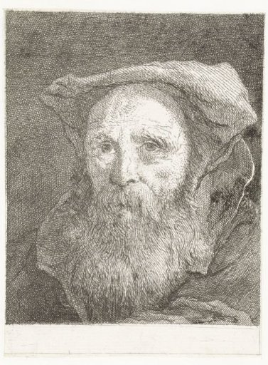 Old man with beard and beret