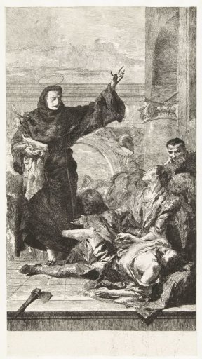 Saint Anthony of Padua performing a miracle