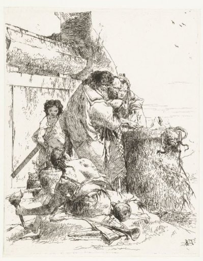 Three Wizards Burning a Snake on an Altar
