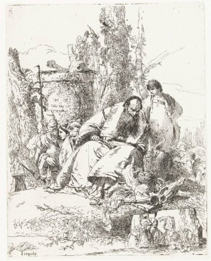 A Sorcerer Examining Animal Skulls