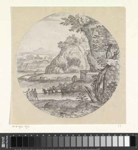 Landscape with Three Men in Conversation