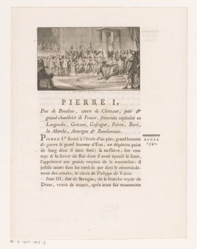Reception of Peter I of Bourbon