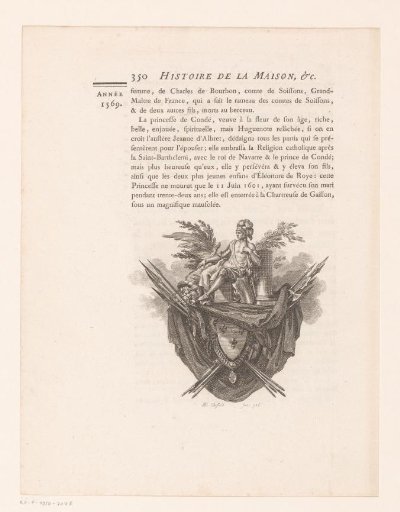 Coat of arms with man in antique costume