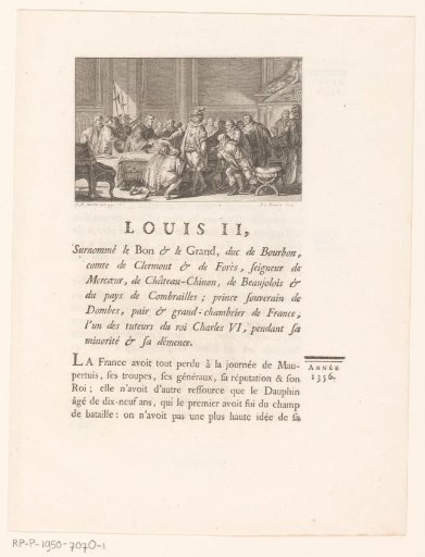 Louis II of Bourbon Surrounded by Nobles