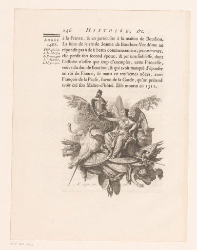Allegorical representation with angel and fallen horse