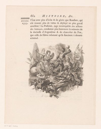 Allegorical representation with angel and knight