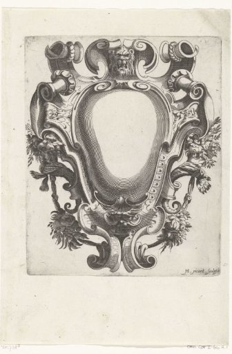 Cartouche with a Lion's Head at the Top