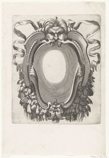 Cartouche with garlands at the bottom