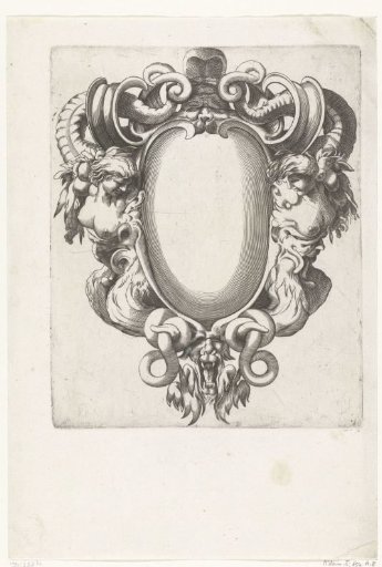 Cartouche with two nereids