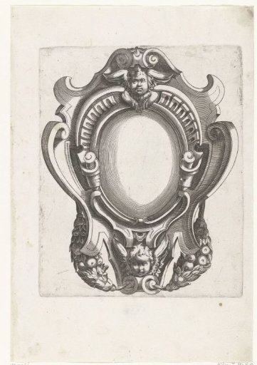 Cartouche with two little cherubs