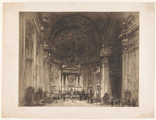 View of the Interior of the Santissimo Nome di Gesù in Rome