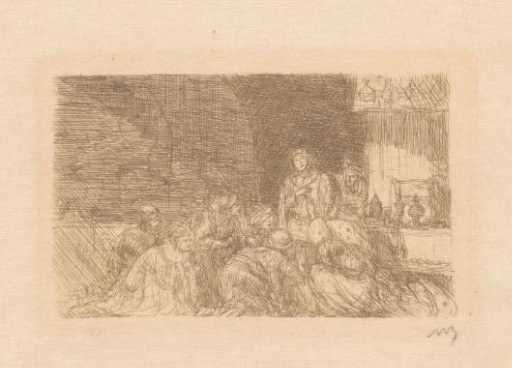 Kneeling Figures around a Standing Figure