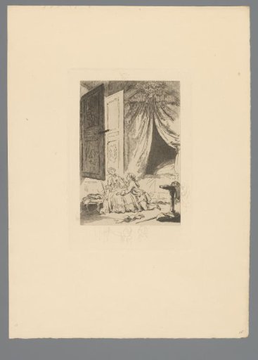 Reproduction of a Print after a Drawing of a Man Kneeling before a Woman