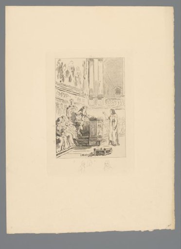 Reproduction of a Print after a Drawing of a Nun Defending Herself Against Other Nuns