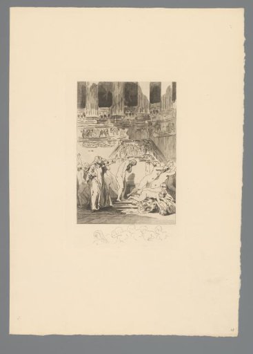 Reproduction of a Print after a Drawing of an Abbess Unmasking a Man Among Her Nuns
