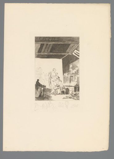 Reproduction of a Print after a Drawing of a Woman with Her Lover