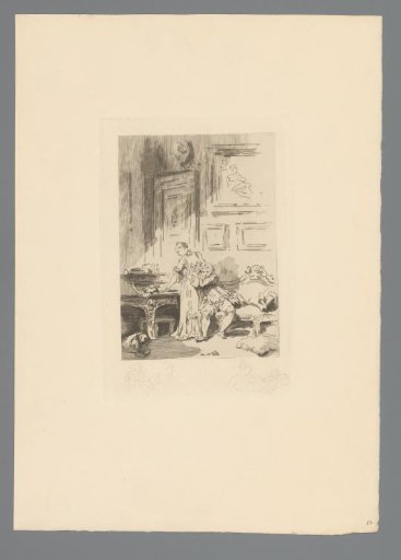 Reproduction of a Print after a Drawing of Gulphar and the Wife of Gasparin