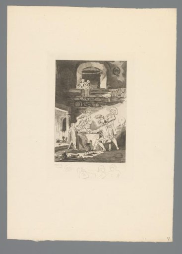 Reproduction of a Print after a Drawing of a Man Serving an Eel Pie