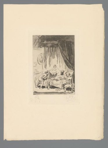 Reproduction of a print after a drawing of Joconde and Fiamette