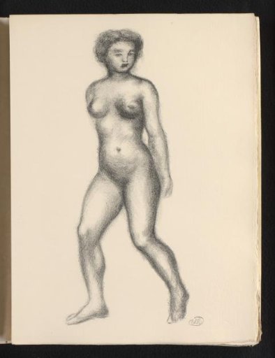 Walking nude woman