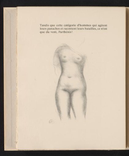 Standing nude woman, head omitted