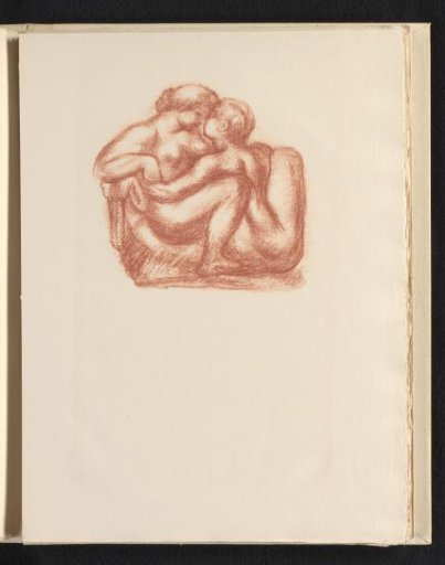 Seated nude couple
