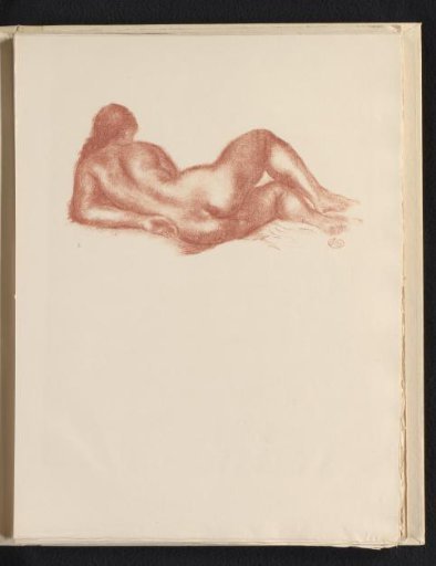 Reclining nude woman, seen from the back