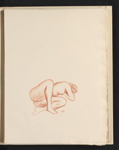 Kneeling nude woman