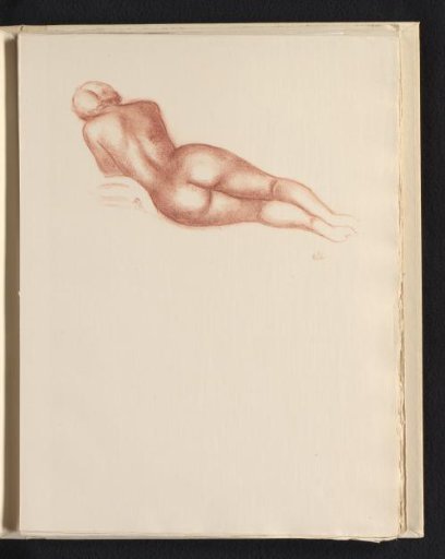 Reclining nude woman, seen from the back