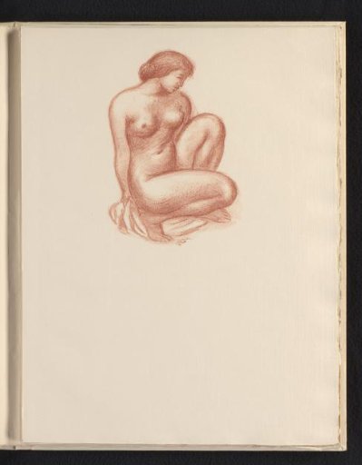 Kneeling nude woman